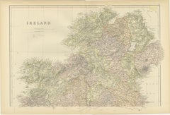1882 Cartographic Views of Ireland's North and South Regions