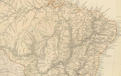 1882 Detailed Map of South America showing Political and Geographical Features