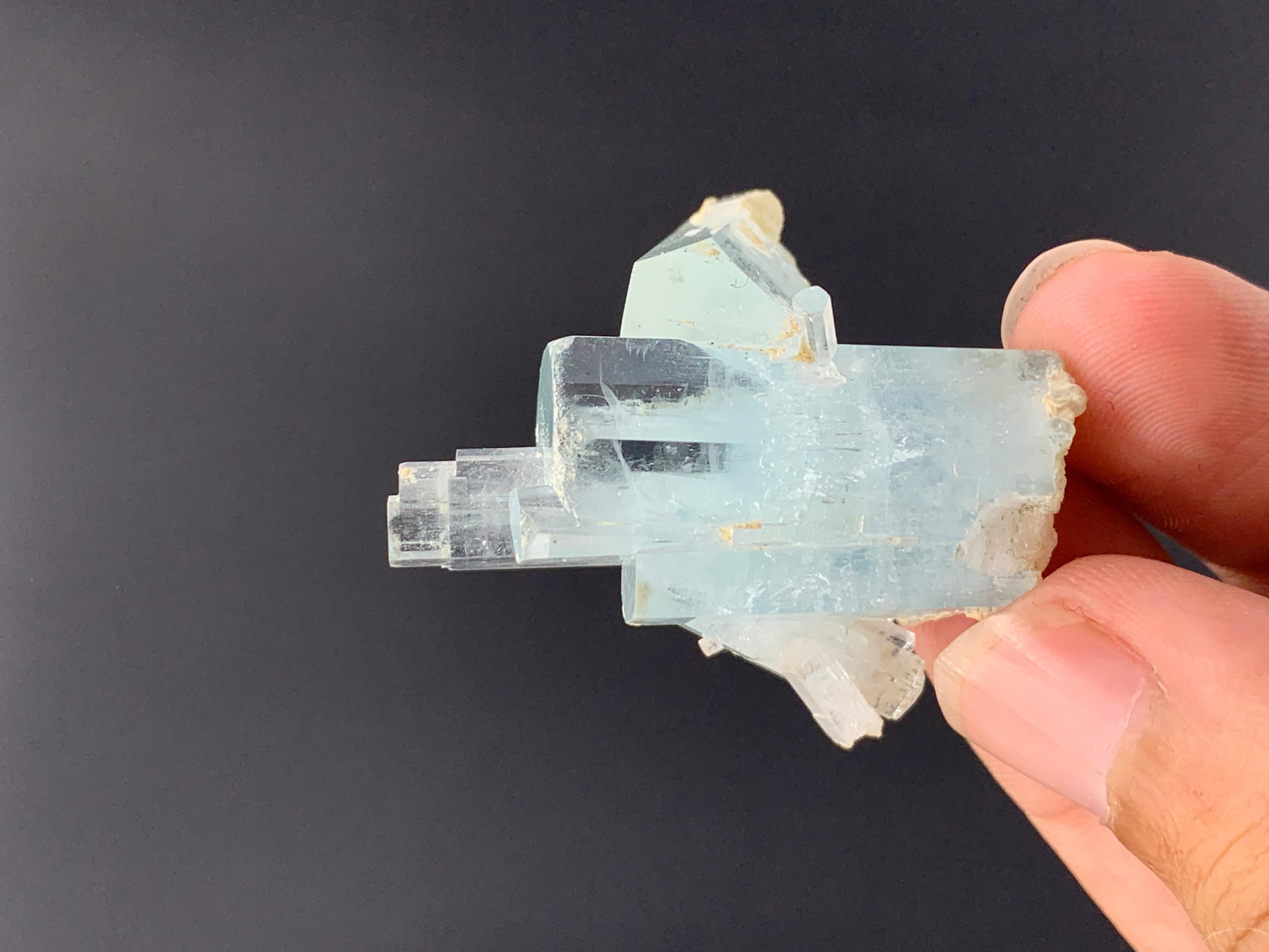 Autre Élégant bouleau en cristal d'aigue-marine de 18,82 grammes provenant de la vallée de Skardu, Pakistan  en vente