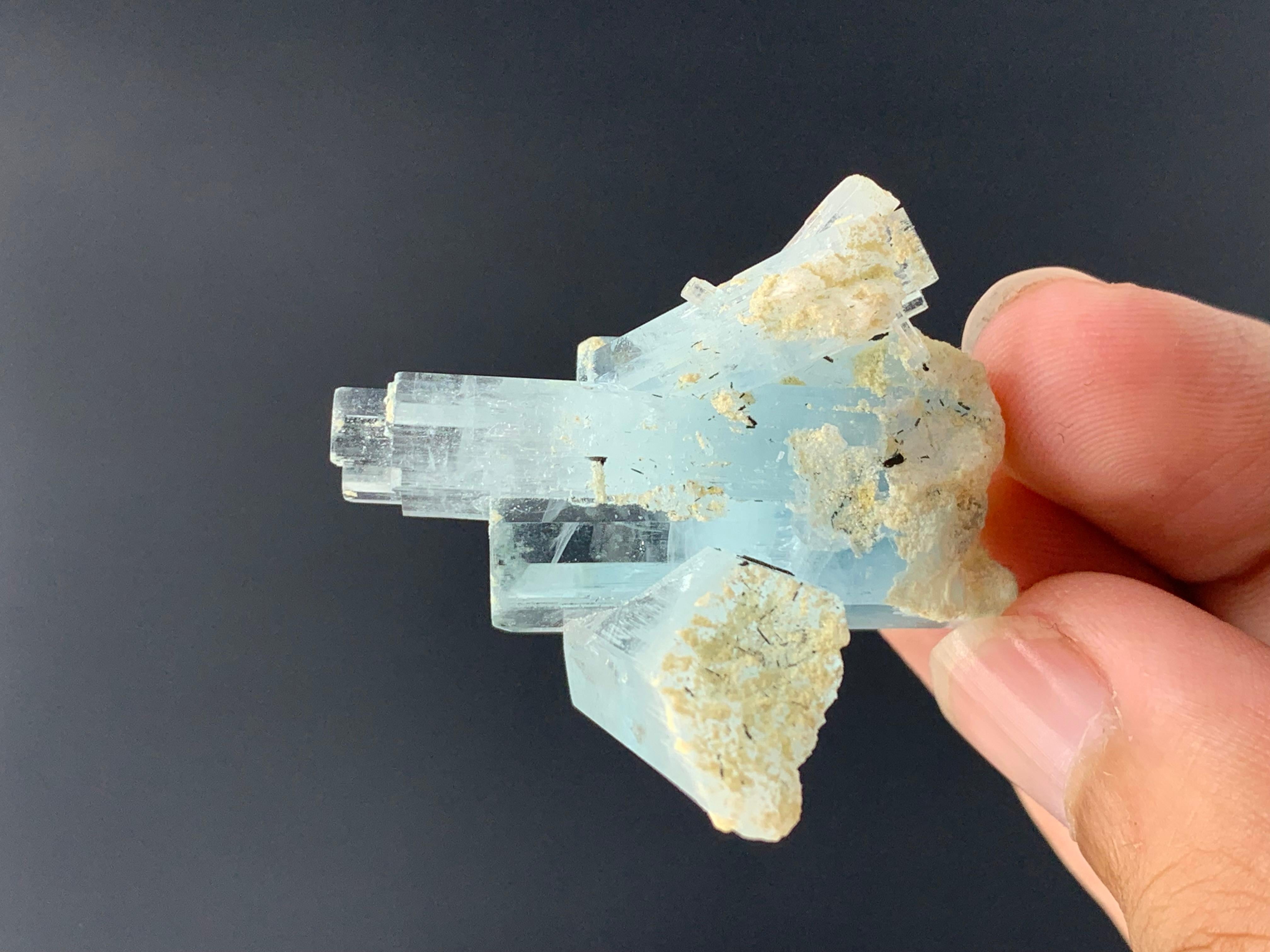 Fino al XVIII secolo 18,82 grammi di cristalli di acquamarina Eleg dalla valle di Skardu, Pakistan in vendita