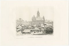 1882 Heliogravure of Middelburg Fair by Maxime Lalanne in The Netherlands