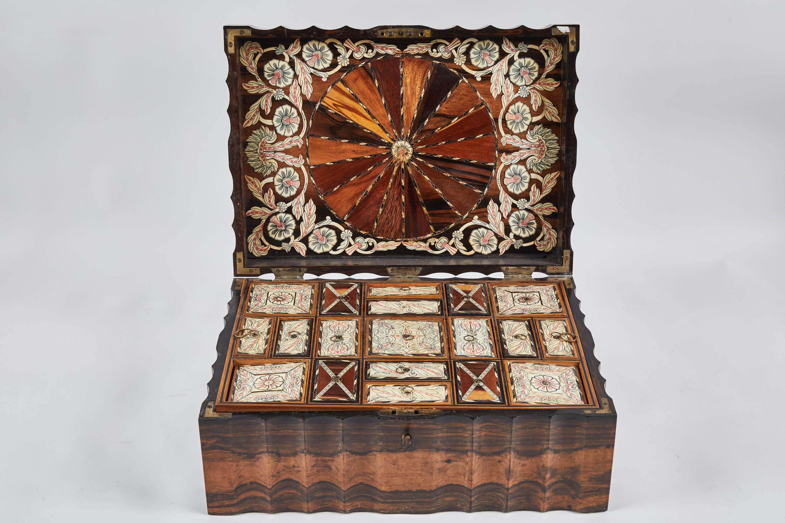 1882 King Ebony Inlaid Presentation Box 4