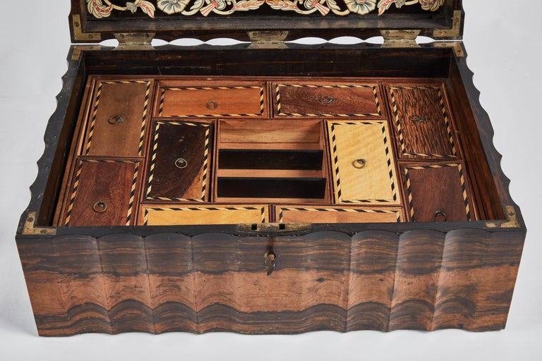1882 King Ebony Inlaid Presentation Box In Good Condition For Sale In Pasadena, CA