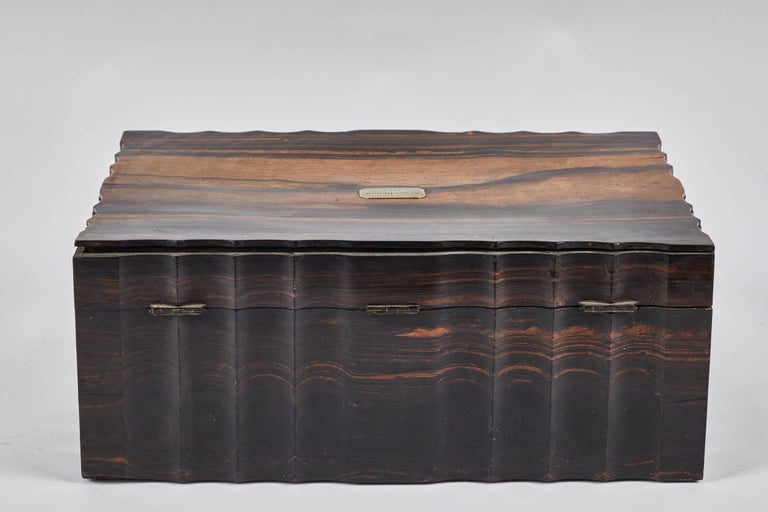 19th Century 1882 King Ebony Inlaid Presentation Box For Sale
