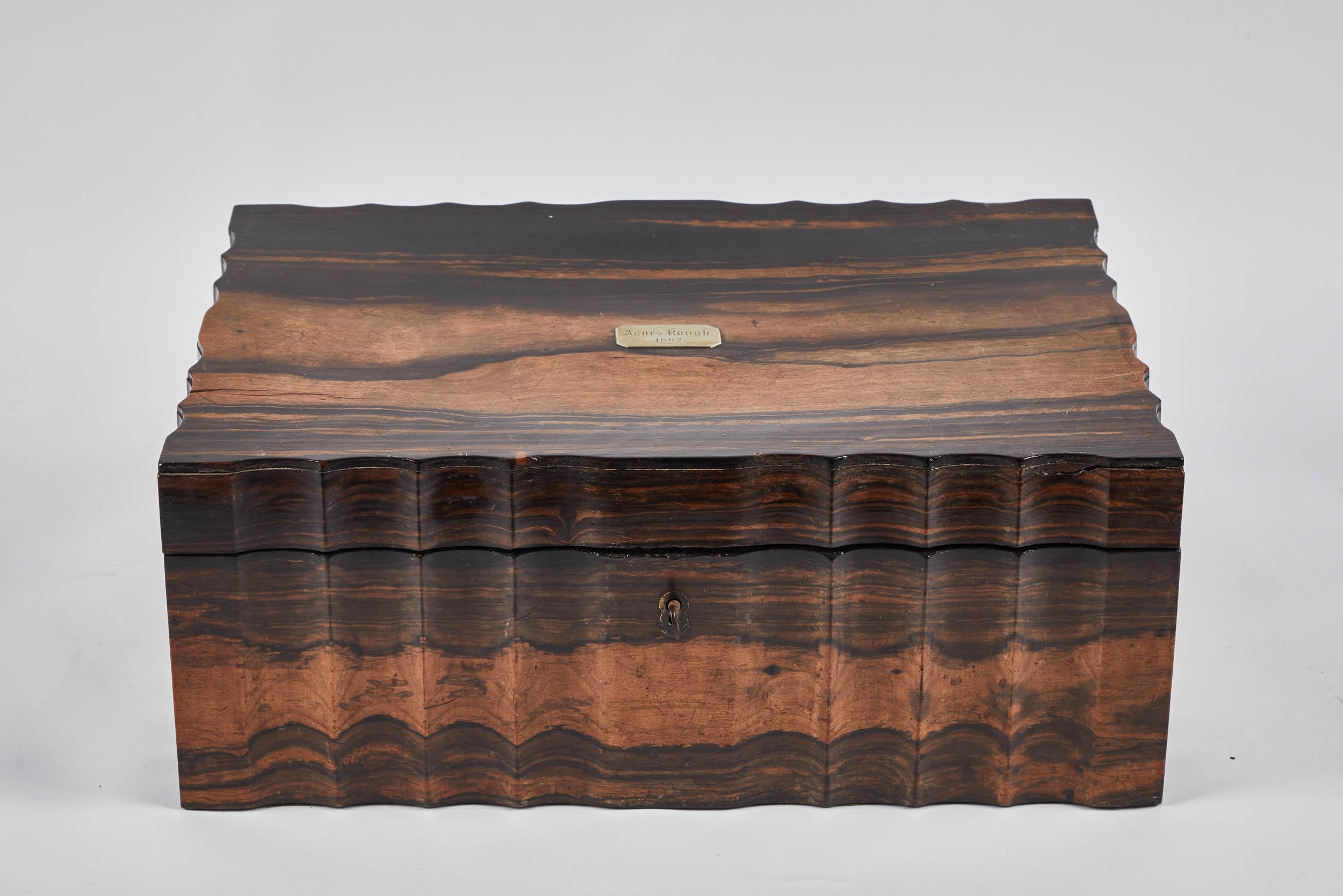 1882 King Ebony Inlaid Presentation Box For Sale 1