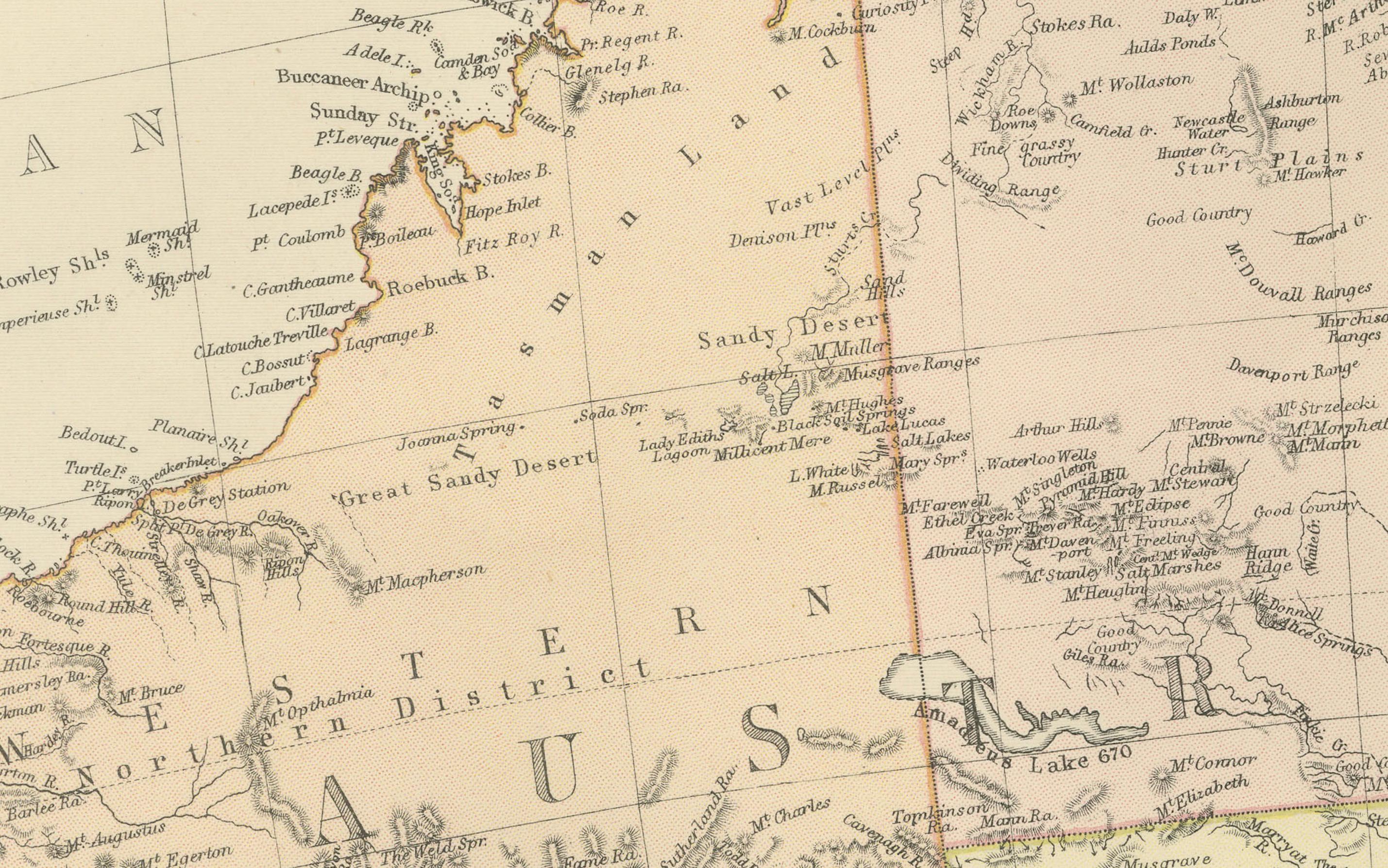 Diese Karte von Australien und Neuseeland aus dem Jahr 1882, die von Blackie and Son als Teil des 
