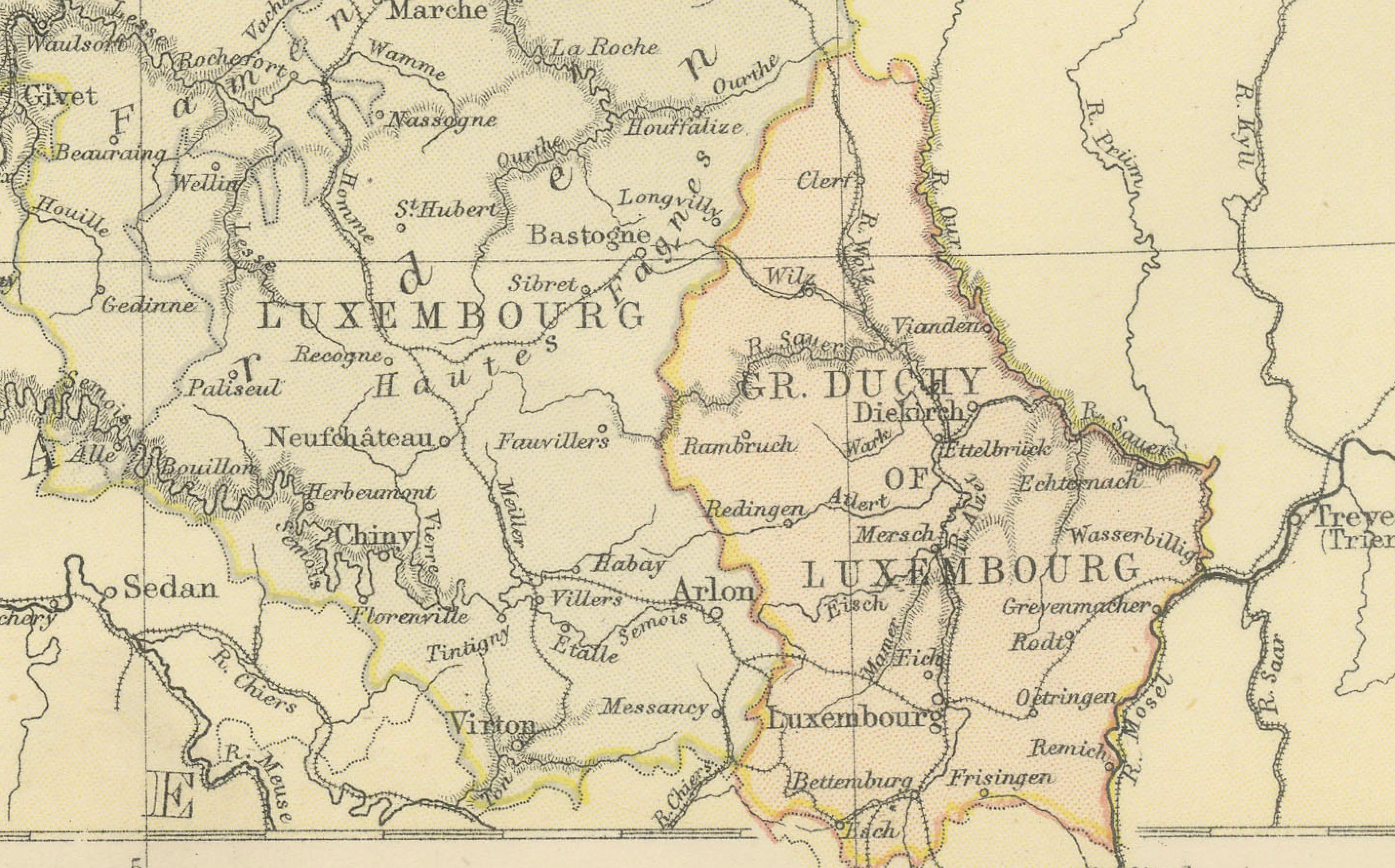 1882 Karte von Belgien und den Niederlanden Highlighting geografische Details (Spätes 19. Jahrhundert) im Angebot