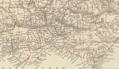 1882 Map of Queensland, New South Wales, and Victoria with Detailed Features