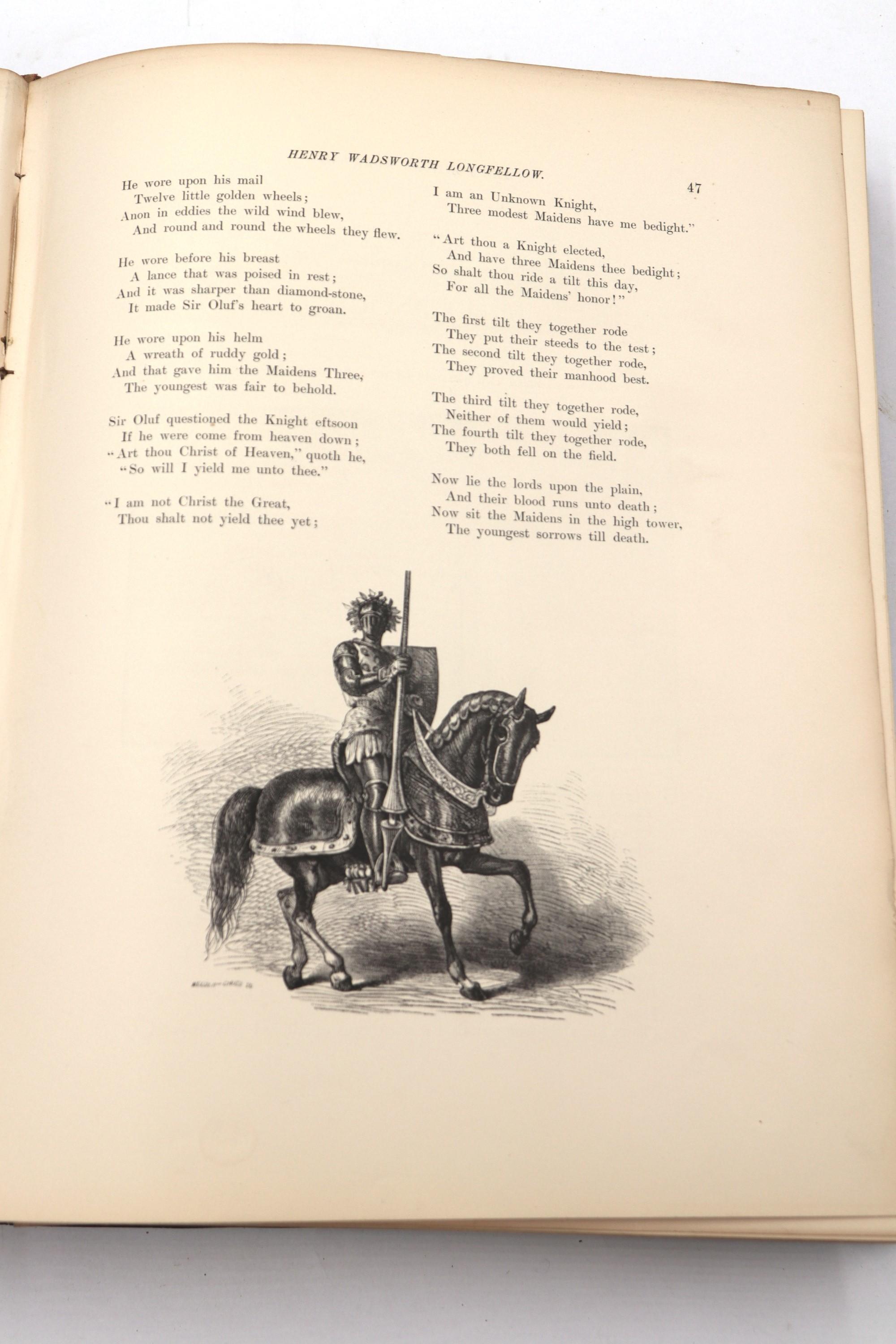 1882 The Poetical Works of Henry Wadsworth Longfellow (3 Volume Set), Leather  3