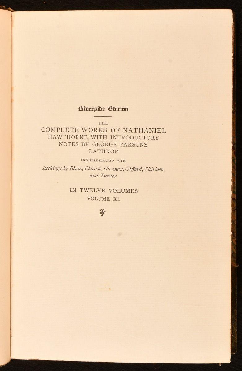 Late 19th Century 1883-1884 The Complete Works of Nathaniel Hawthorne