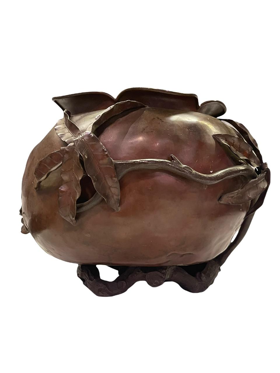 1883 Gorham Bronze Aesthetic Pomegranate Vase 6