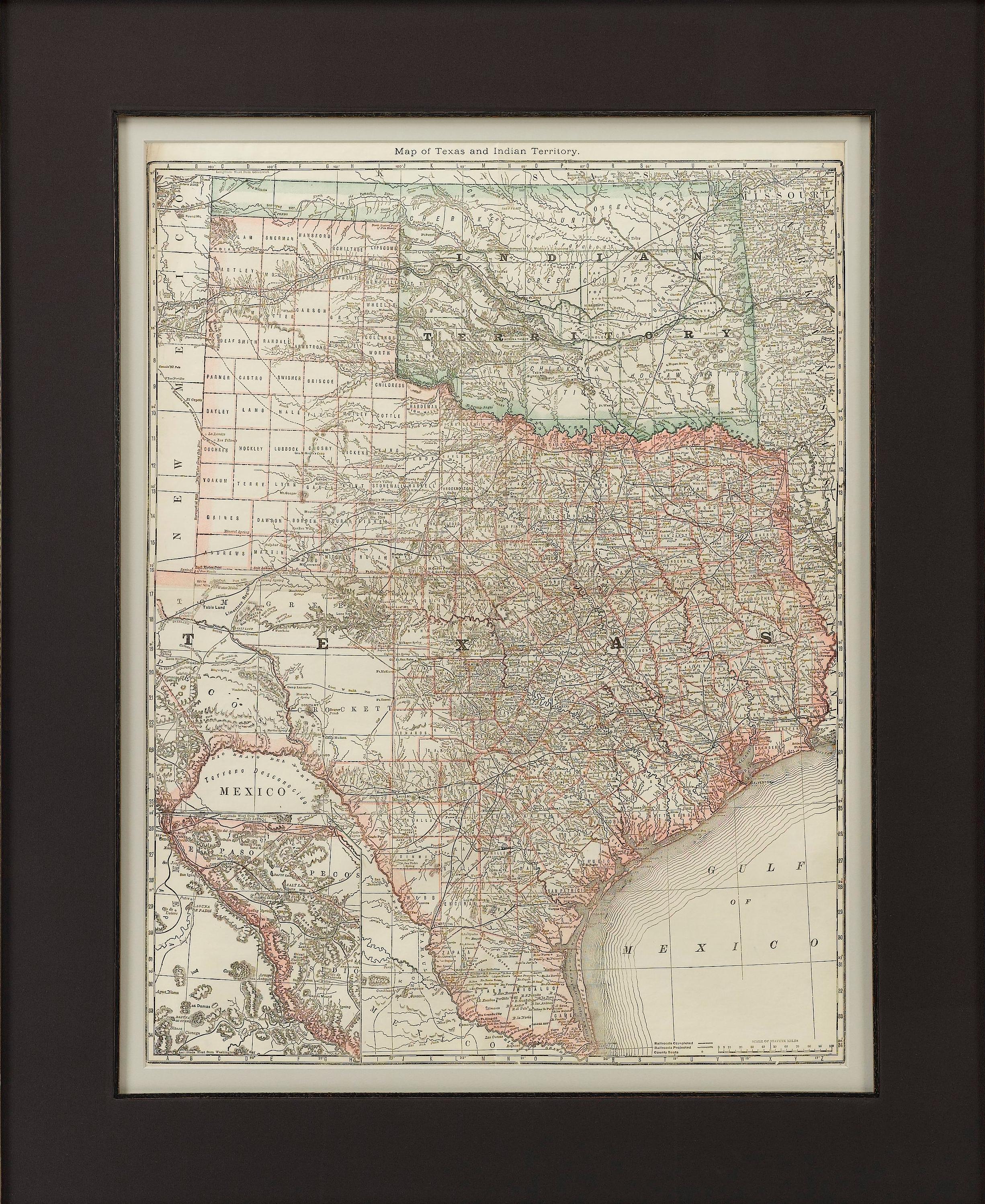 texas map 1883