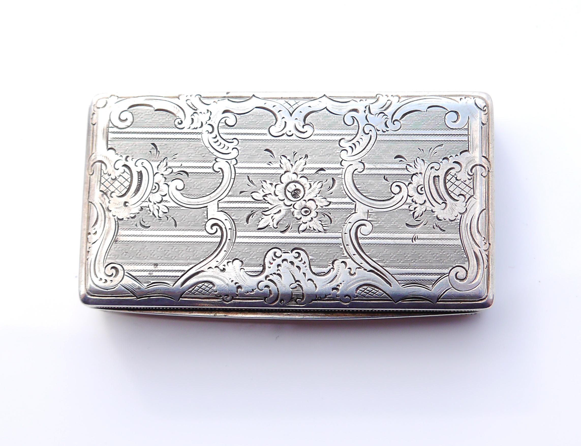 1884 Antiguo estuche de rapé austriaco húngaro de plata maciza 813 / 50gr. en venta 7