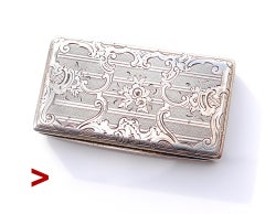 1884 Antique Austrian Hungarian solid 813 Silver Vanity Snuff Pill Box / 50gr.