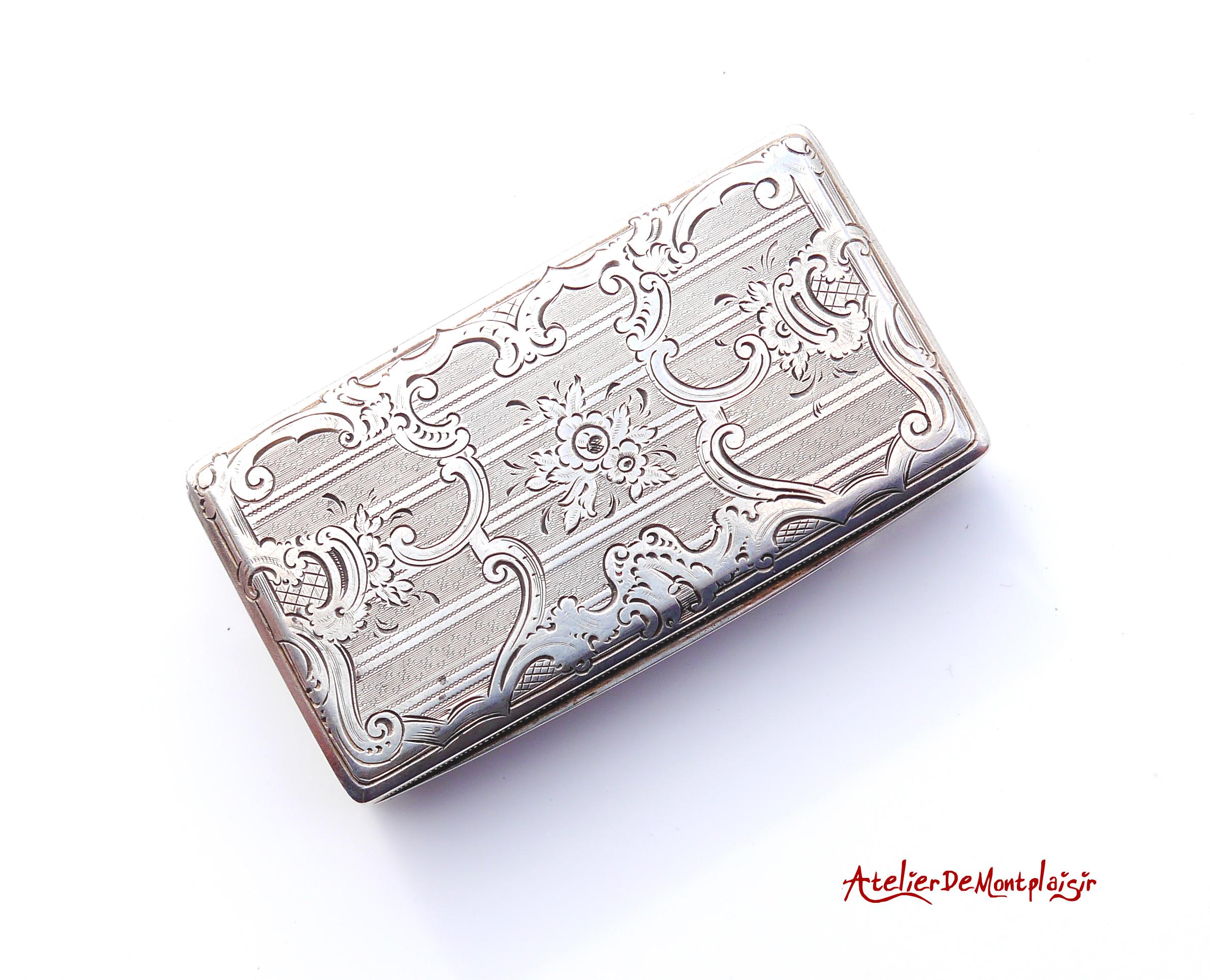 1884 Antiguo estuche de rapé austriaco húngaro de plata maciza 813 / 50gr. en venta 2