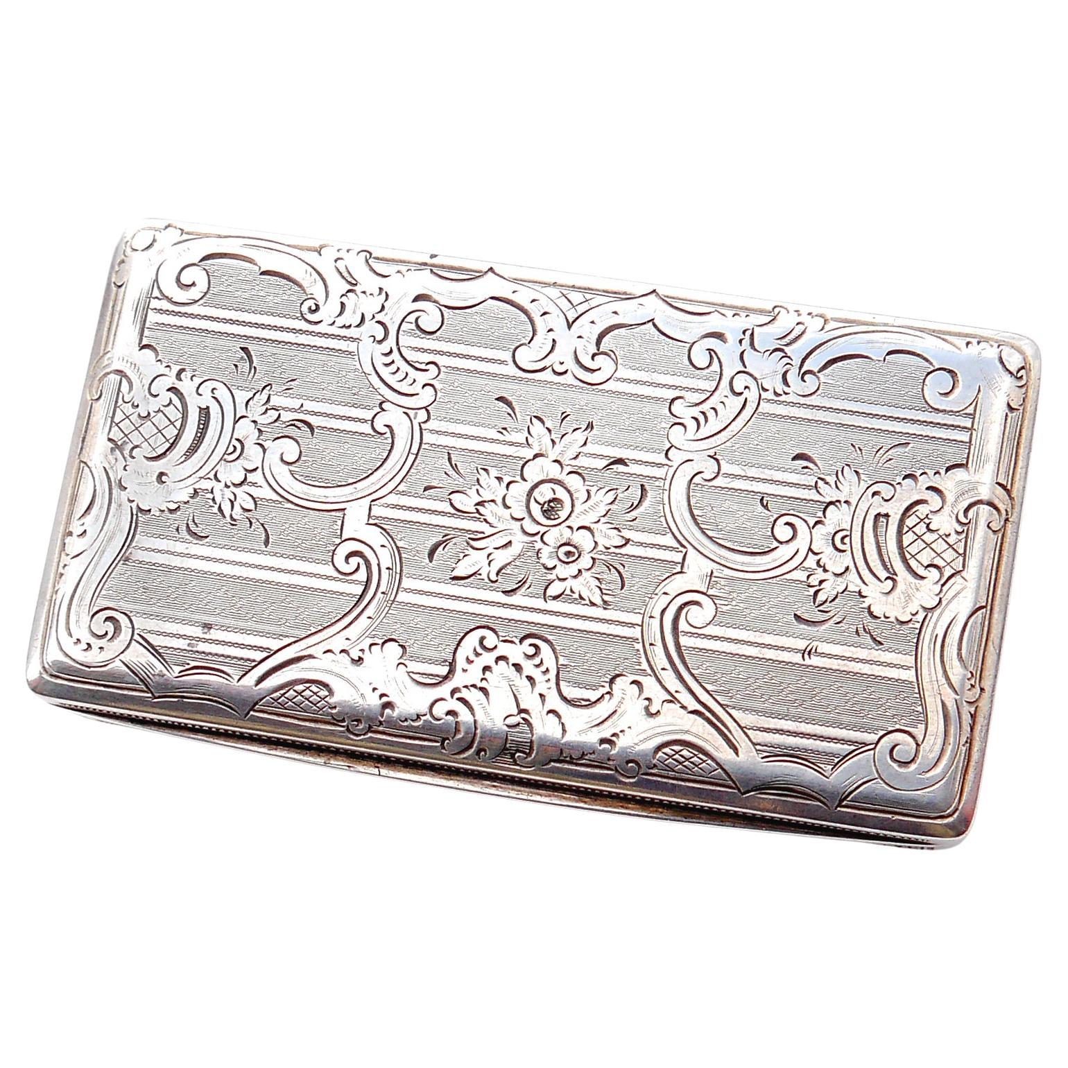 1884 Antike österreichische ungarische Schnupftabakdose aus massivem 813 Silber aus Schnupftabak / 50gr.
