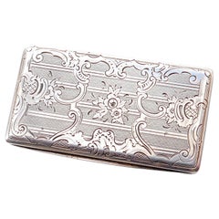 1884 Antike österreichische ungarische Schnupftabakdose aus massivem 813 Silber aus Schnupftabak / 50gr.
