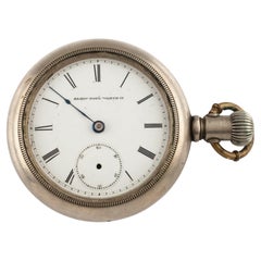 1884 Elgin Silverode Open Face Pocket Watch, Size 18S