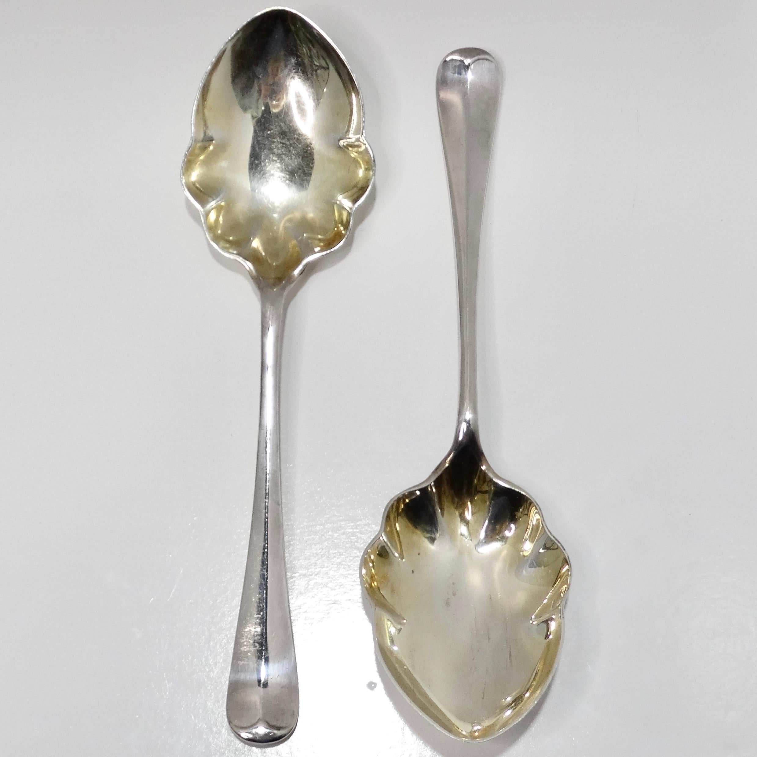 1885 Antique Walter & Hall Victorian Plate Berry Spoons For Sale 1