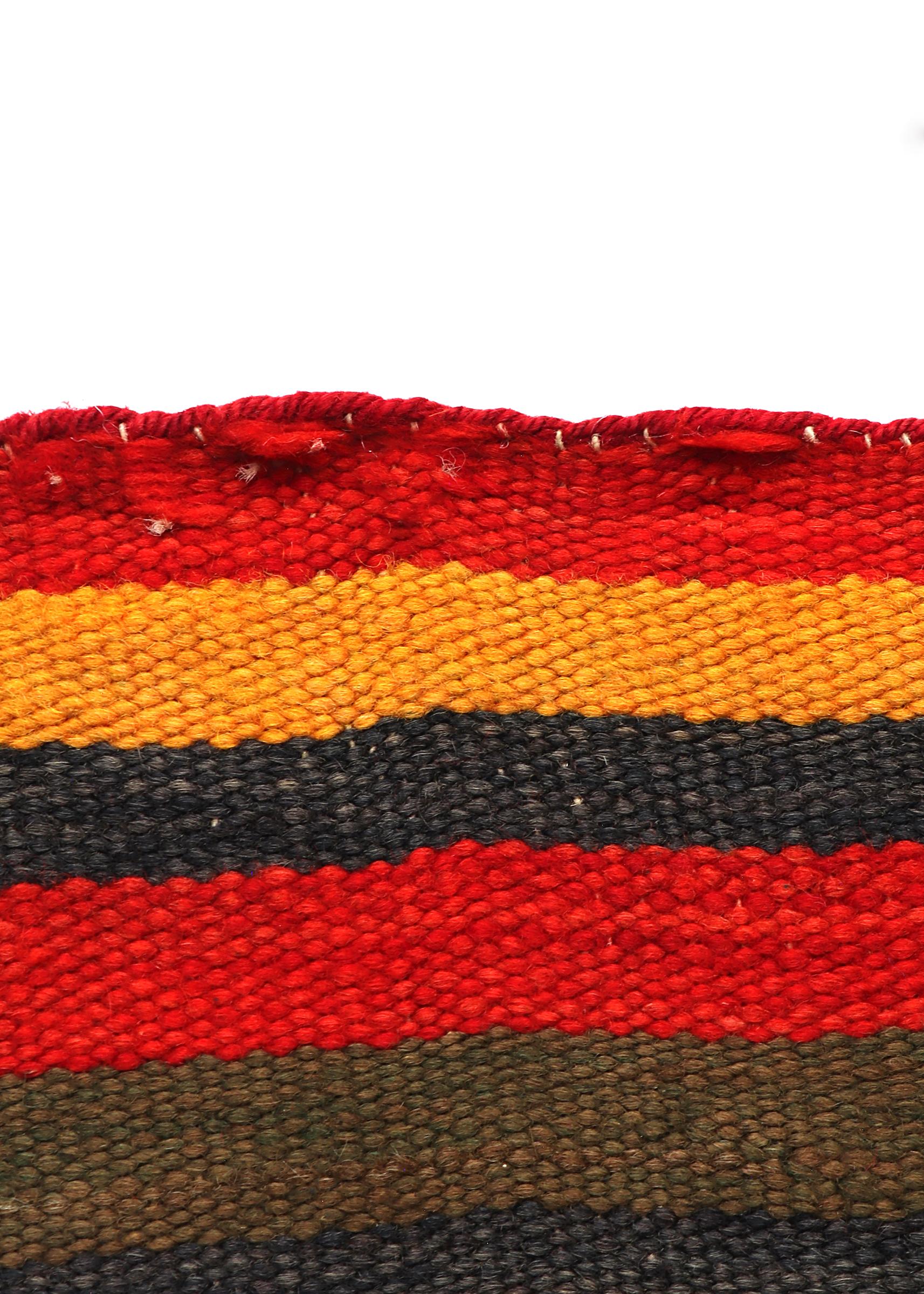 1885 Navajo Weaving in Jewel Tones, Red, Yellow, Orange, and Brown 1