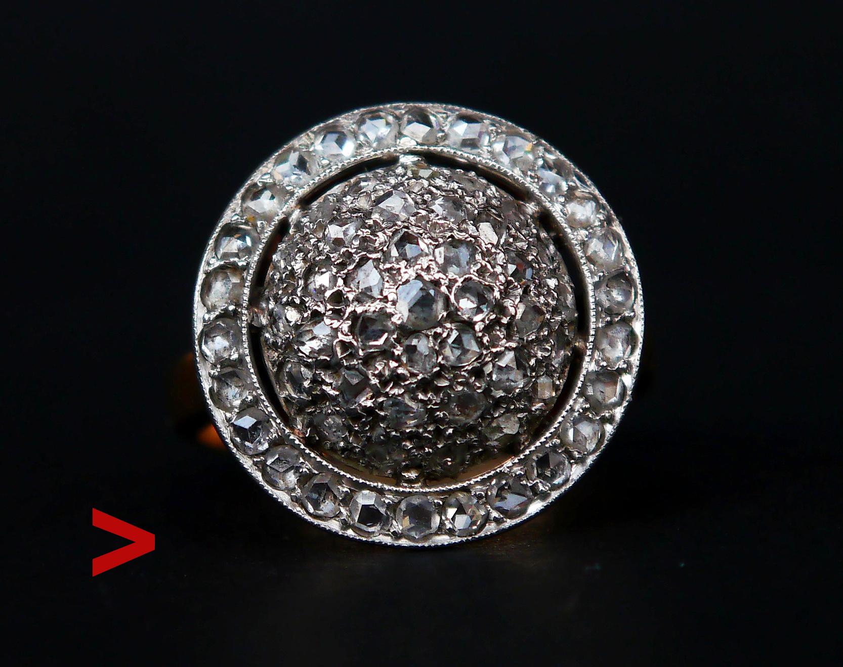 Anello 1885 con 1ctw di diamanti in oro massiccio 18 carati Ø US7.75 / 6gr in vendita 5