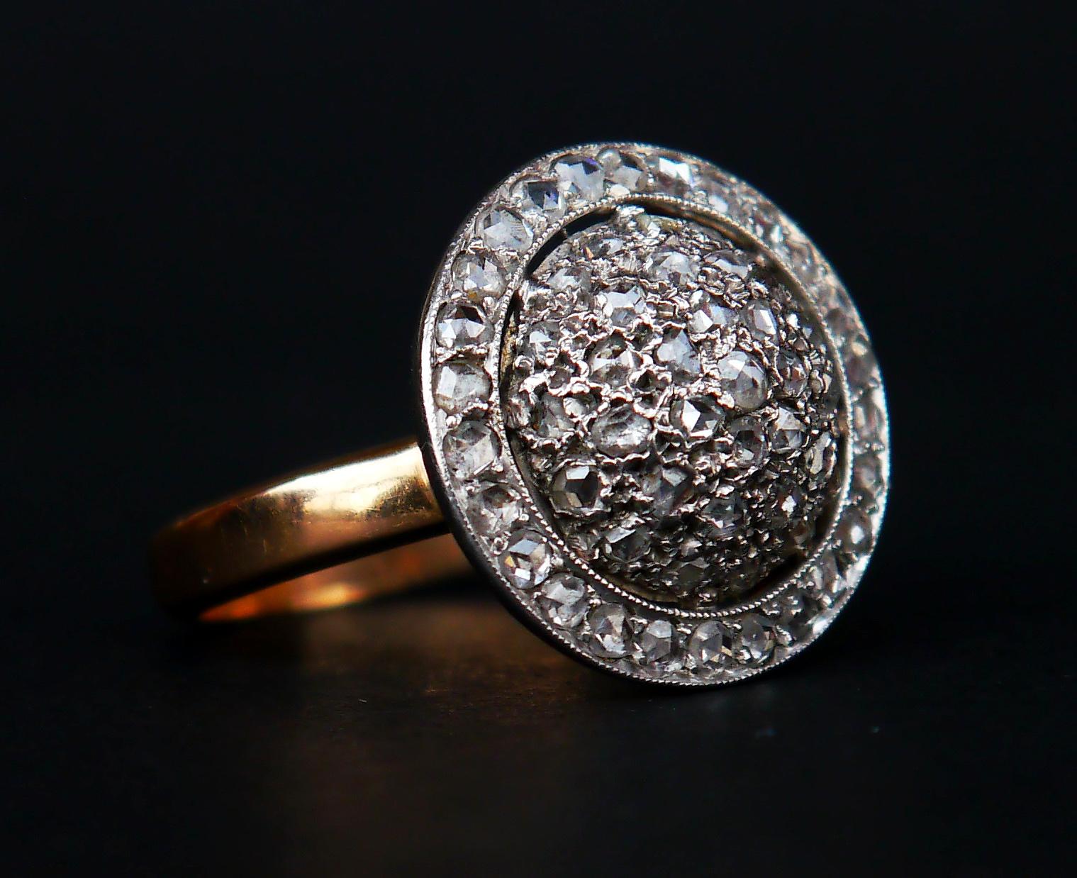 Anello 1885 con 1ctw di diamanti in oro massiccio 18 carati Ø US7.75 / 6gr in vendita 6