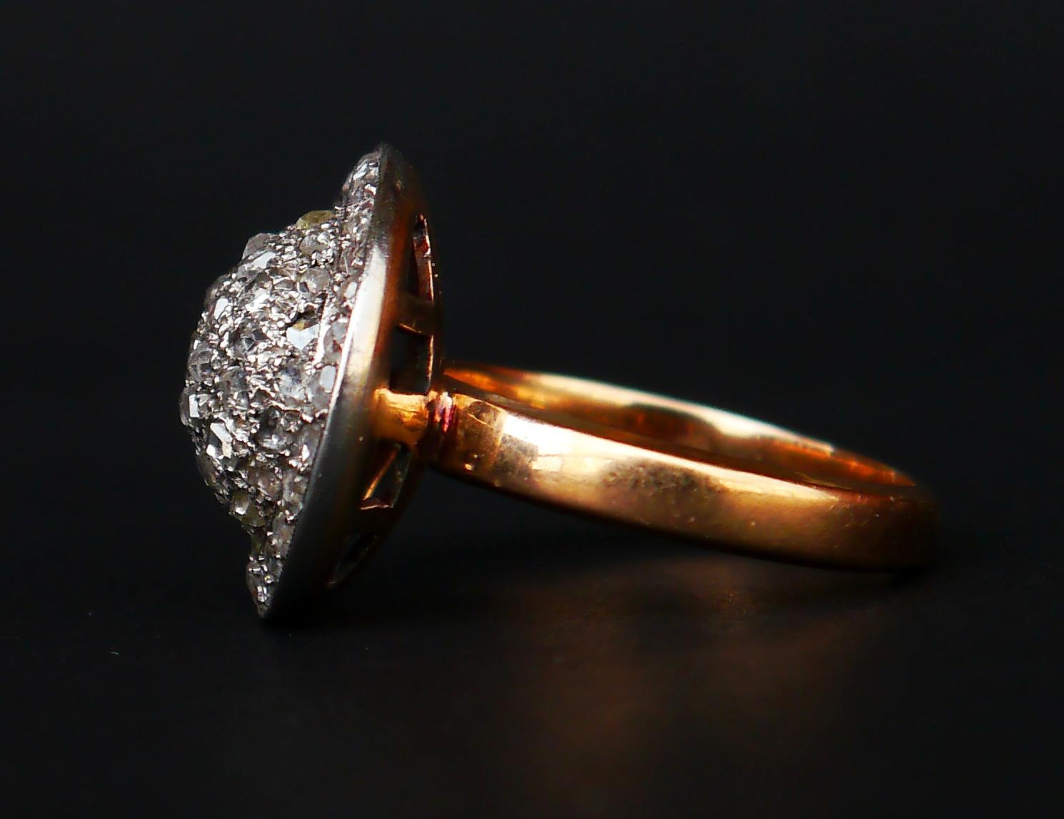 Anello 1885 con 1ctw di diamanti in oro massiccio 18 carati Ø US7.75 / 6gr in vendita 7