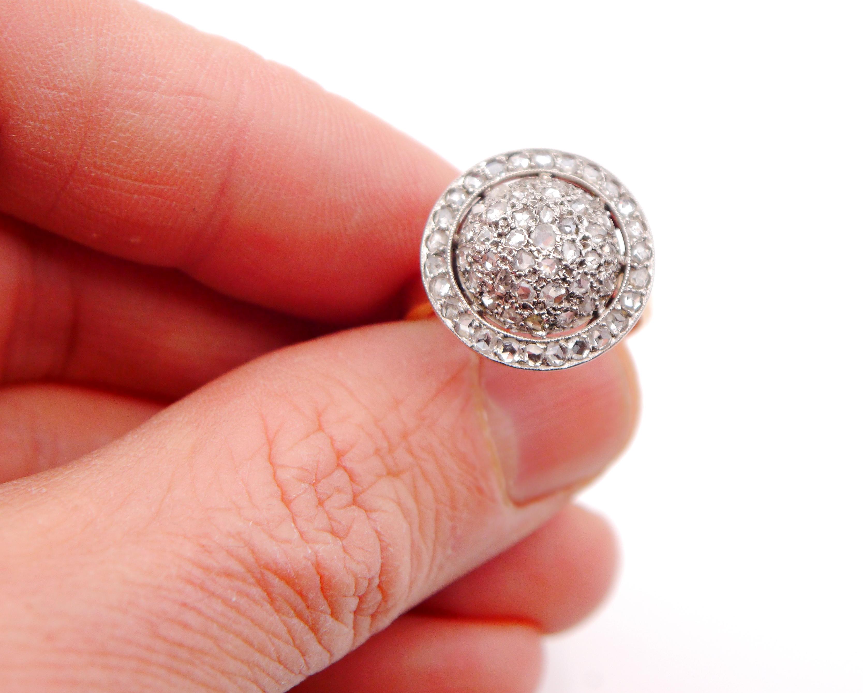 Anello 1885 con 1ctw di diamanti in oro massiccio 18 carati Ø US7.75 / 6gr in vendita 8