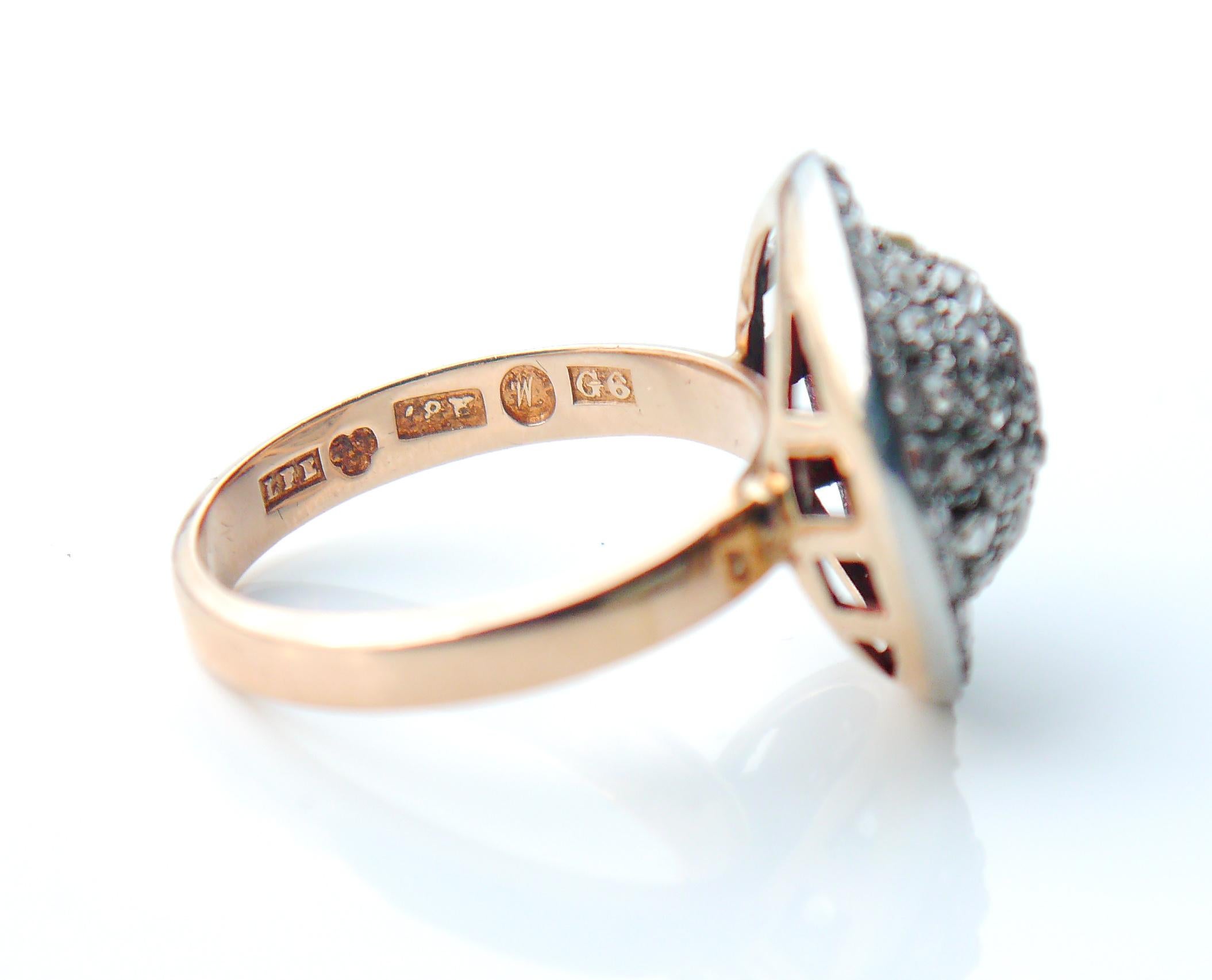 Anello 1885 con 1ctw di diamanti in oro massiccio 18 carati Ø US7.75 / 6gr in vendita 9