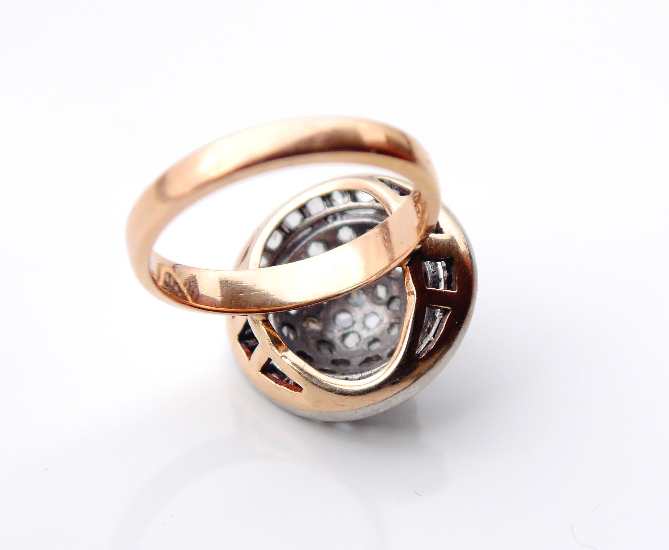Donna Anello 1885 con 1ctw di diamanti in oro massiccio 18 carati Ø US7.75 / 6gr in vendita