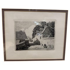 1886 Louvre Art Museum Etching Chalcographie signed