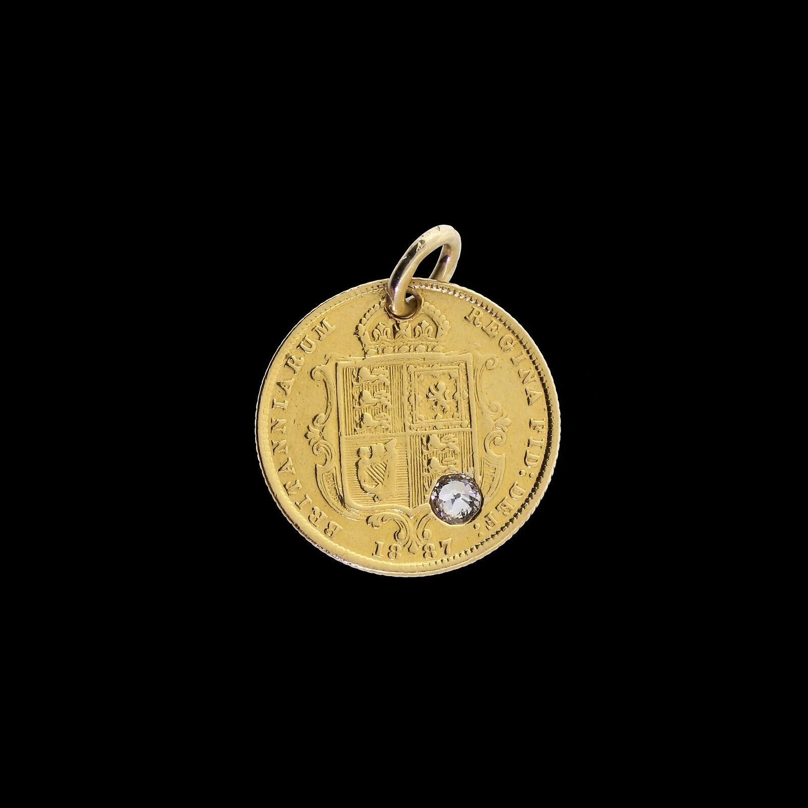 22k 1887 gold coin chain