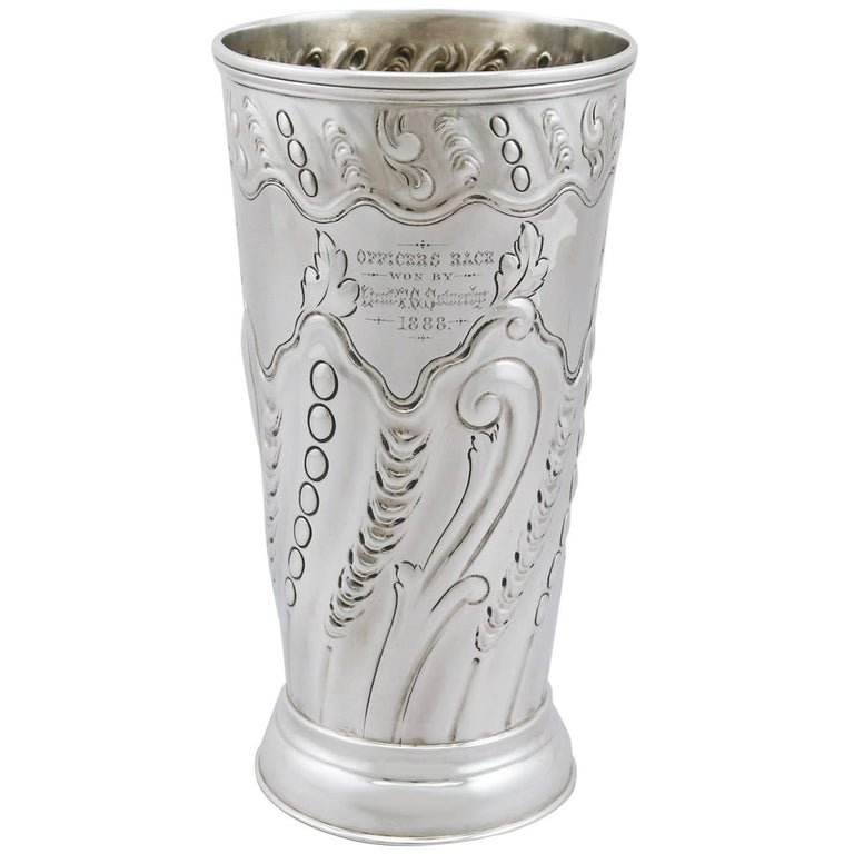 Victorian Sterling Silver Bud Vase at 1stdibs