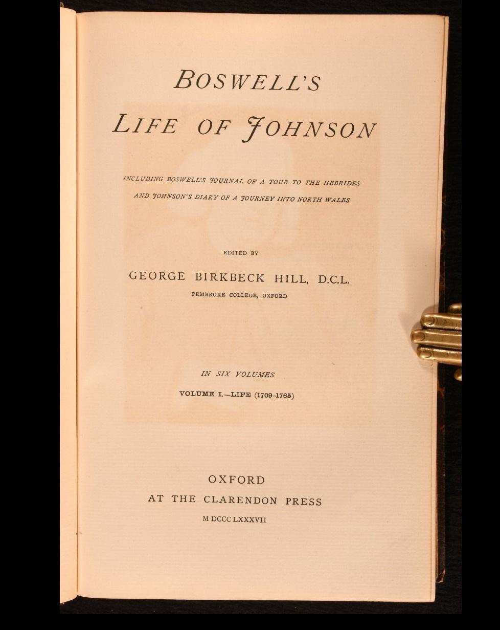 1887 La vie de Johnson par Boswell en vente 1