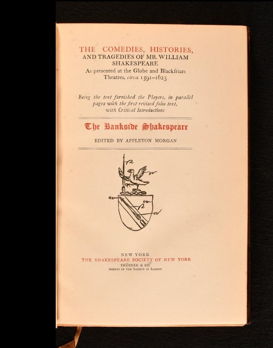 1888-1891 El Shakespeare de Bankside: Comedias, Historias y Tragedias Estadounidense en venta