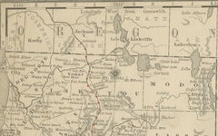 1888 California Map – The Golden State’s Railroads, Cities & Counties