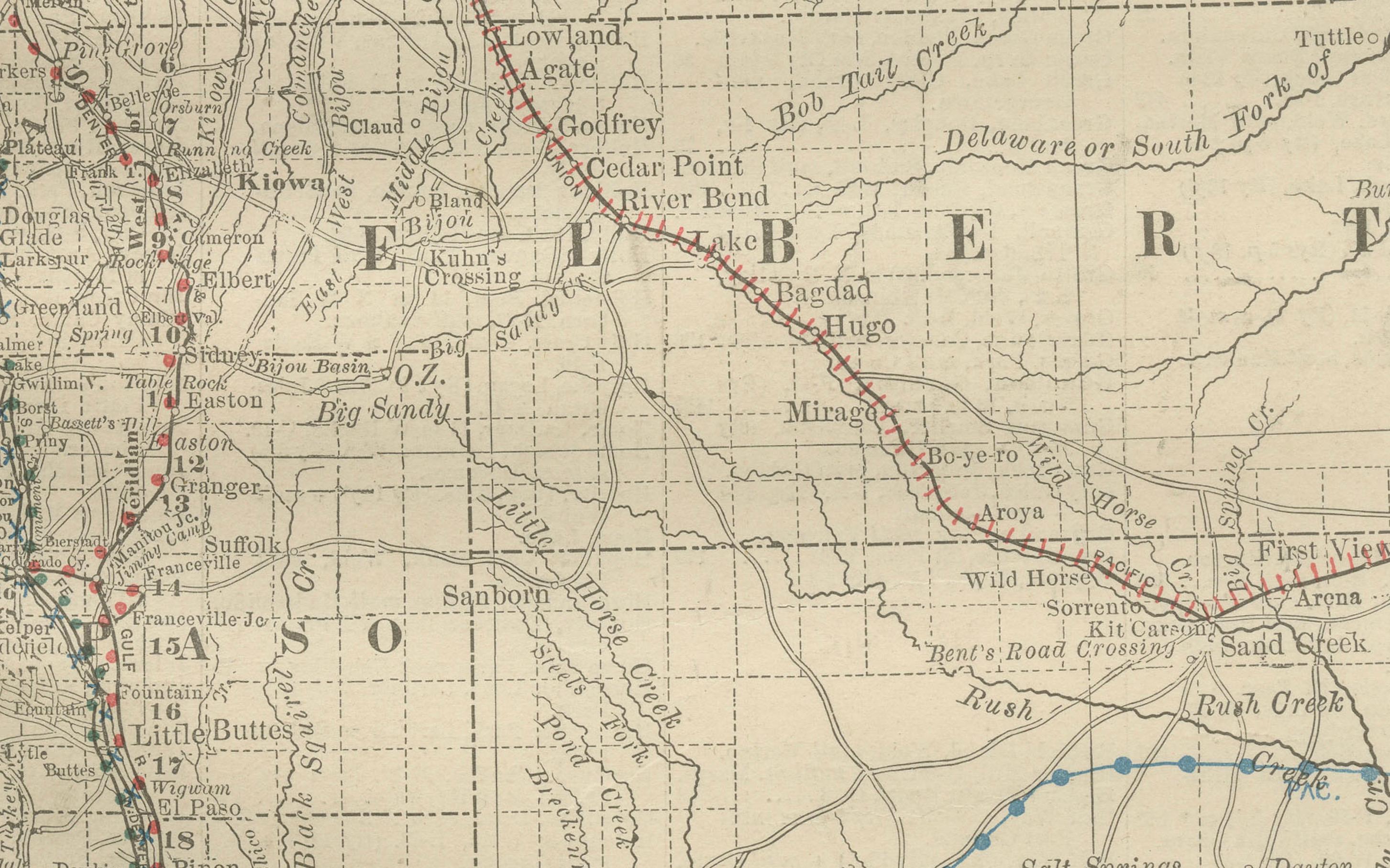 Inciso Carta del Colorado del 1888 - Ferrovie, miniere e contee dello Stato del Centenario in vendita