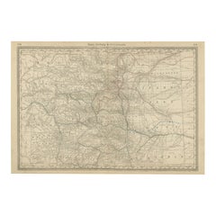 Carta del Colorado del 1888 - Ferrovie, miniere e contee dello Stato del Centenario