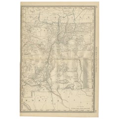 Mappa del New Mexico del 1888 - Ferrovie, contee e la terra dell'incanto