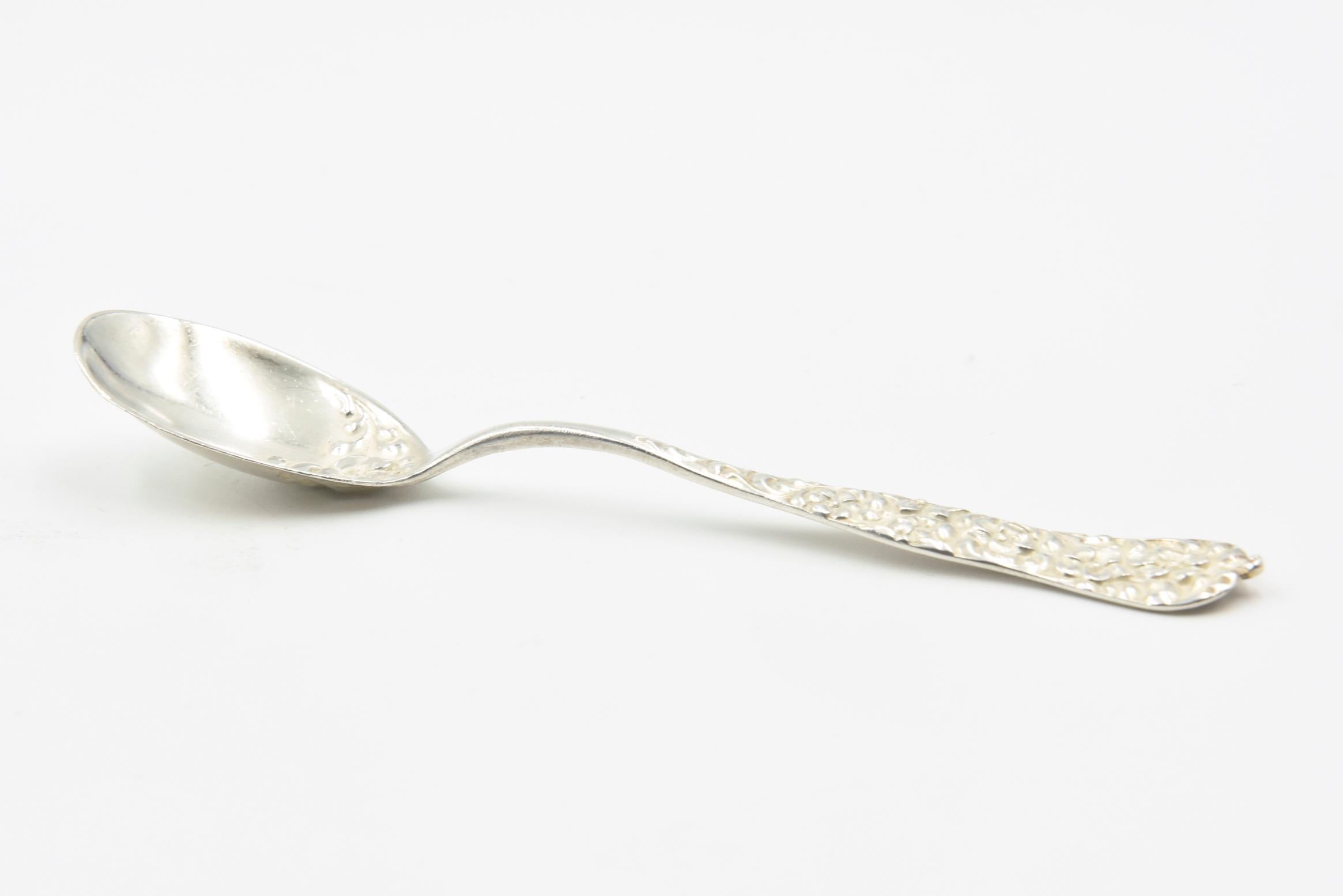 Sterling Silver 1888 Sterling Rococo Demitasse Spoons Crowell Bailey Banks & Biddle, Set of 11 For Sale