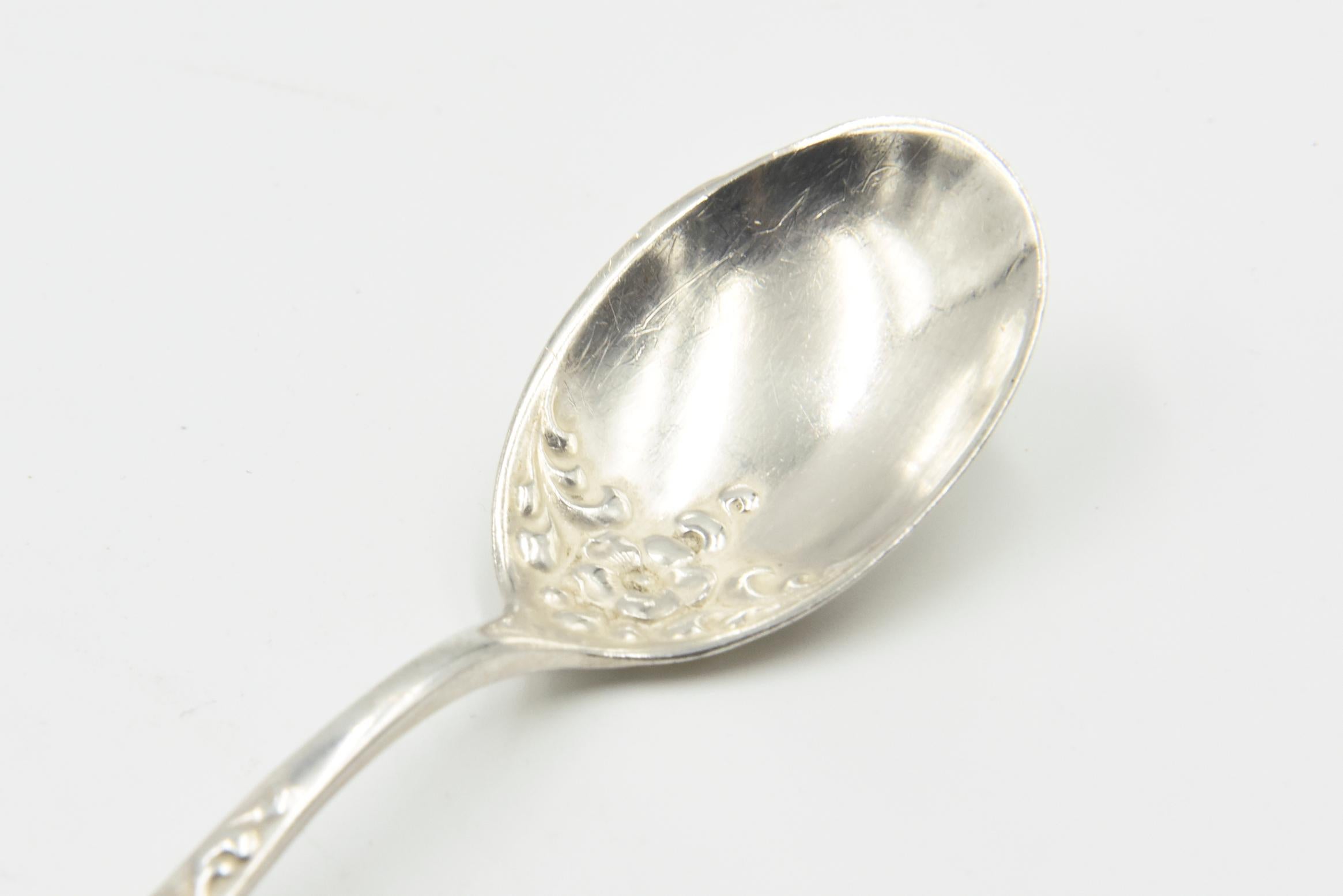 1888 Sterling Rococo Demitasse Spoons Crowell Bailey Banks & Biddle, Set of 11 For Sale 1