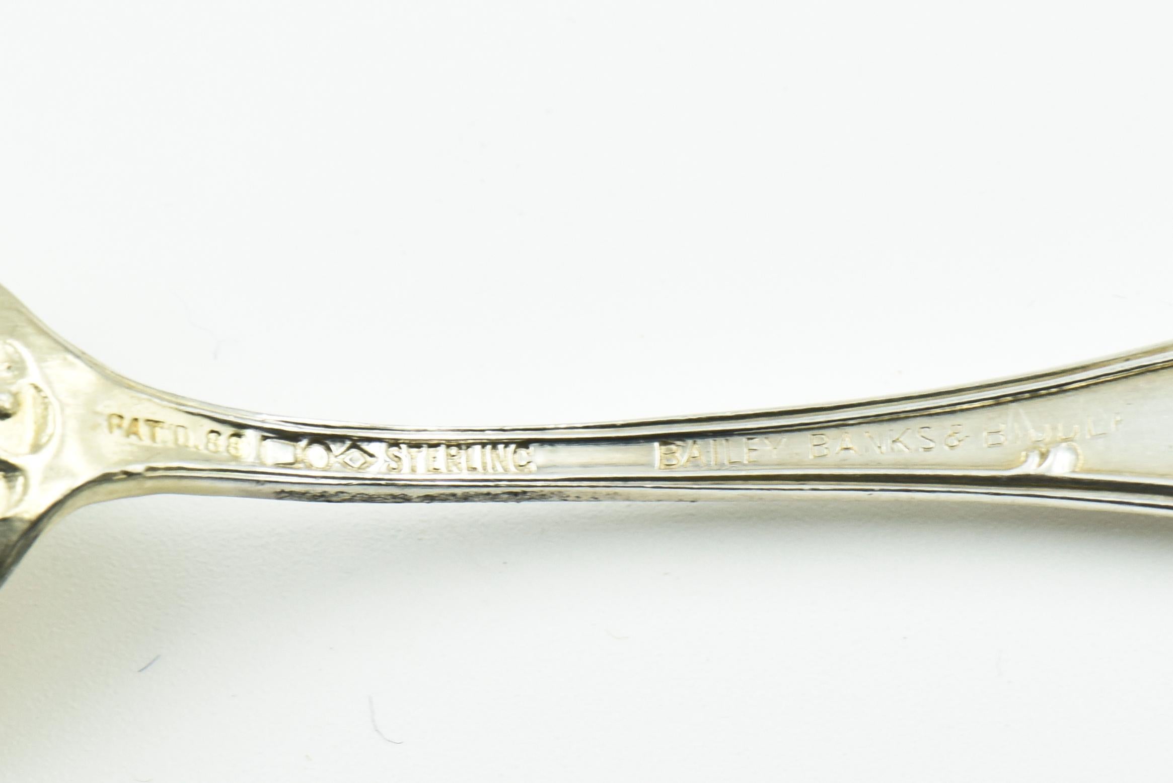 1888 Sterling Rococo Demitasse Spoons Crowell Bailey Banks & Biddle, Set of 11 For Sale 2