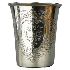 1889 Coupe à gobelet en argent massif 830 Silver / 70 gr