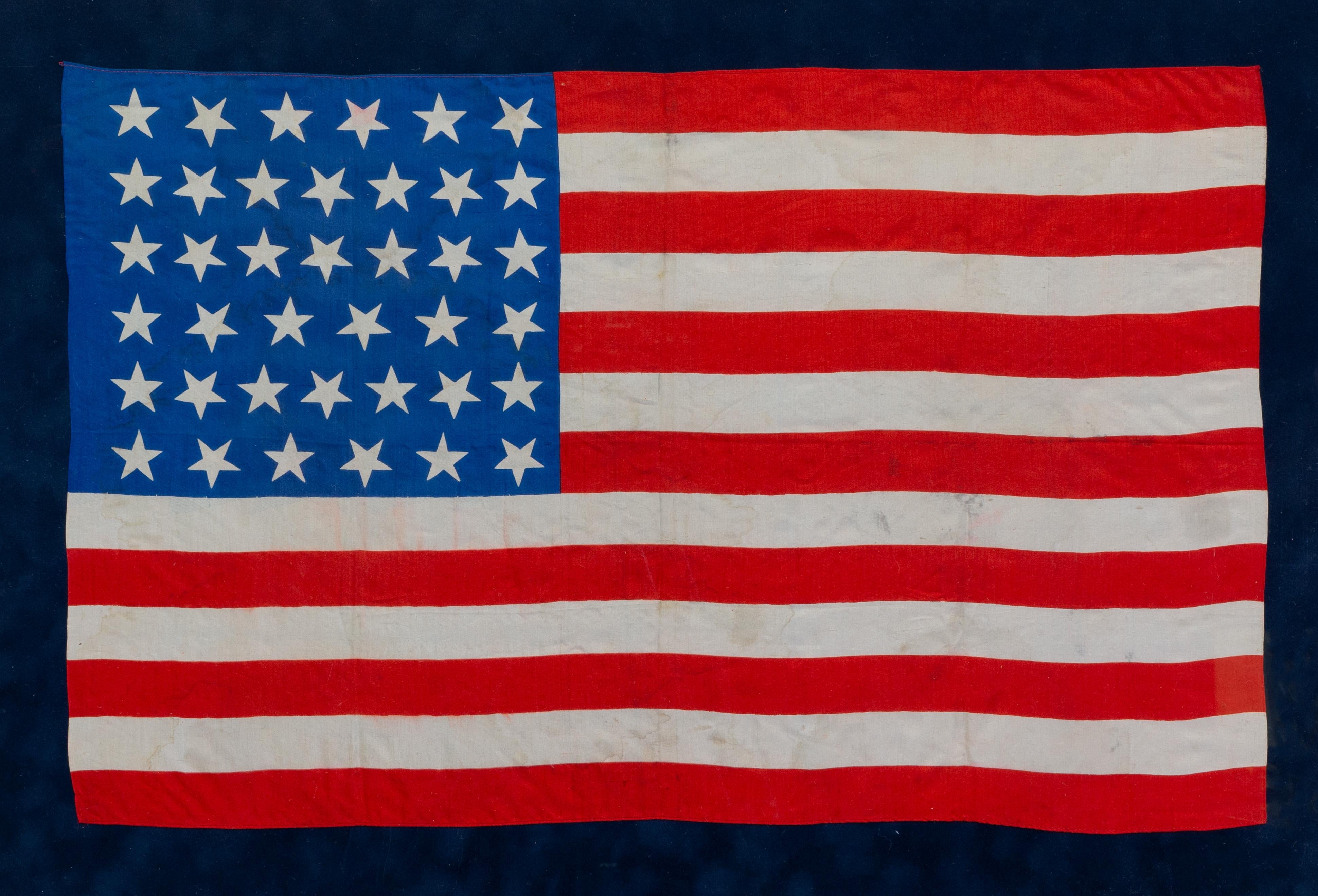 North Dakota 39 Star United States of America Statehood Flagge, 1889 im Zustand „Gut“ im Angebot in Coeur d'Alene, ID