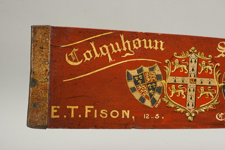 1889 Rowing Oars, A Pair Of Sculling Trophy Blades Corpus Christi. at