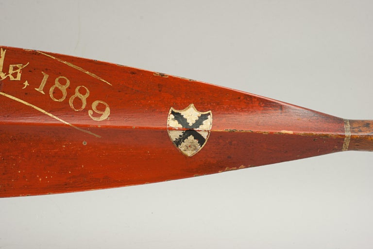 1889 Rowing Oars, A Pair Of Sculling Trophy Blades Corpus Christi. at