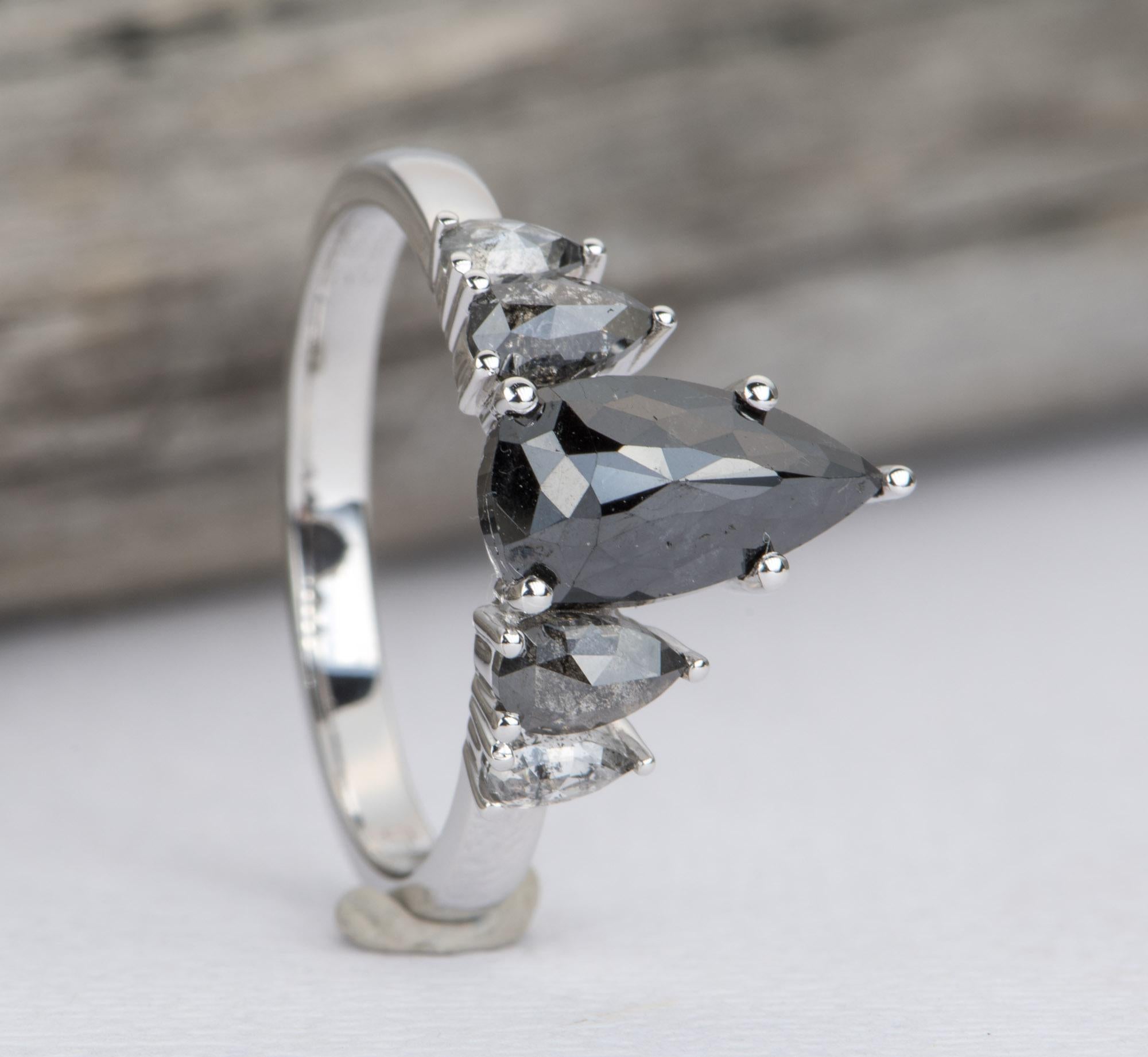pepper diamond engagement ring