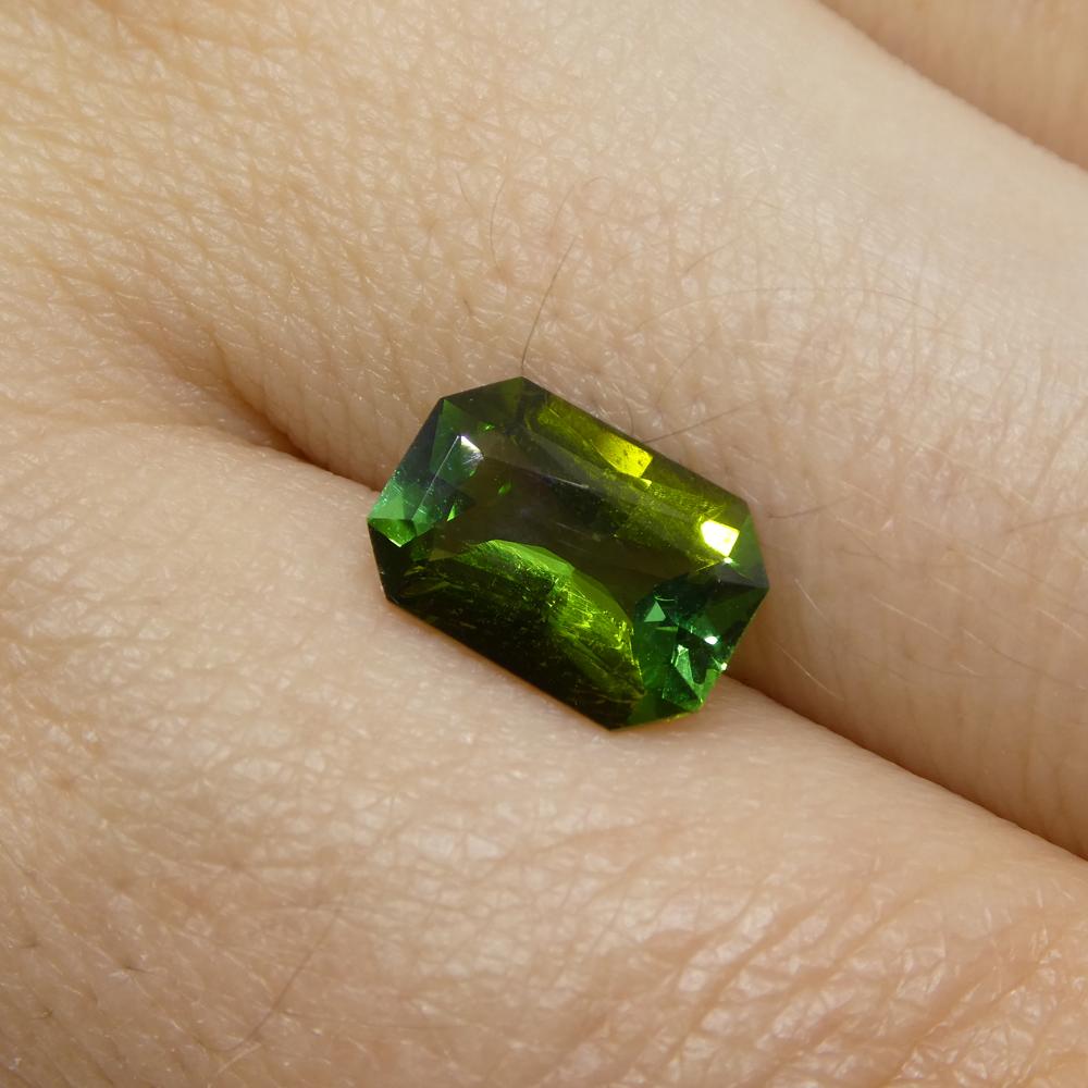 1.88ct Scissor Cut/Octagonal Green Tourmaline from Brazil For Sale 4