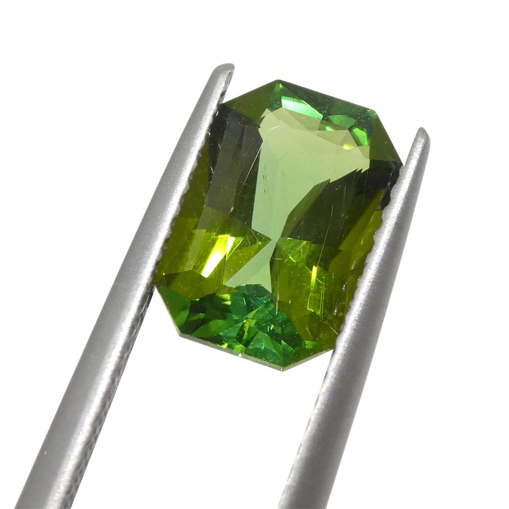 1.88ct Scissor Cut/Octagonal Green Tourmaline en vente 7