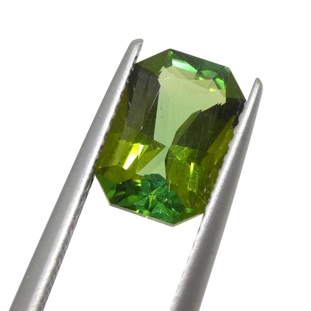 1.88ct Scissor Cut/Octagonal Green Tourmaline from Brazil For Sale 5